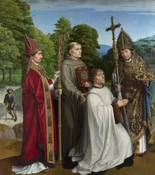 Canónigo Bernardijn Salviati y tres santos